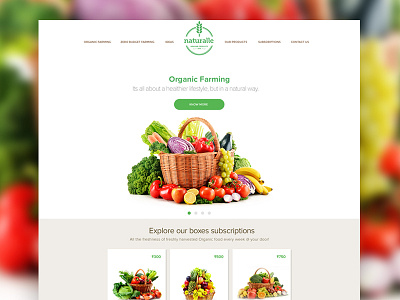 Naturalle Website branding ecommerce website fruits and vegetables ui design web app design website design