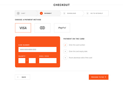 Checkout Cards credit card details pattern e commerce online shopping shopping cart