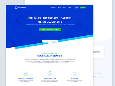 Cloverbits Homepage emr healthcare app healthcare components medical app phr