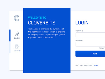 Cloverbits login page
