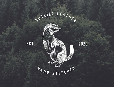 Outlier Leather Co. 2d art 2d character branding design icon illustration illustrator logo typography vector