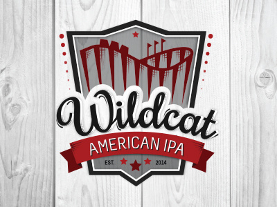 Wildcat American IPA beer illustration ipa logo roller coaster wildcat