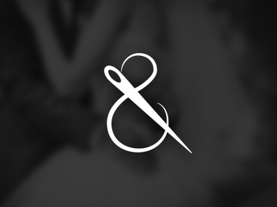Needle & Thread clean flat illustraton logo mark typography