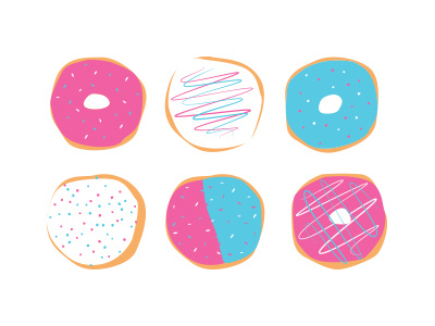 Donut Mess with Me, OK bright donuts flat food fun illustration inspiration playful