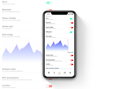 Daily UI #007 - Settings android app clean connection daily dailyui design ios minimal networks settings ui white wifi