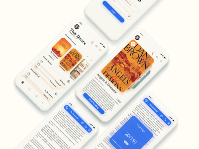 Book Reader App UI app books clean ebook ios mockup pdf reader uiux