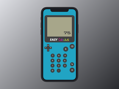 Retro Calculator 90s app calculator design gameboy color pokemon retrowave ui