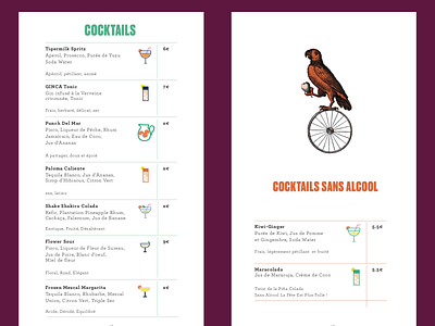 Iconography - Drinks Menu cocktail cocktail menu drinks menu food iconography icons menu print restaurant