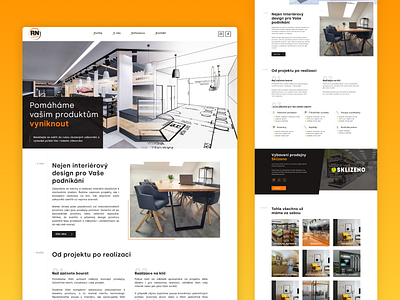 RN Studio Landing page architecture interior design modern design ui ux webdesign