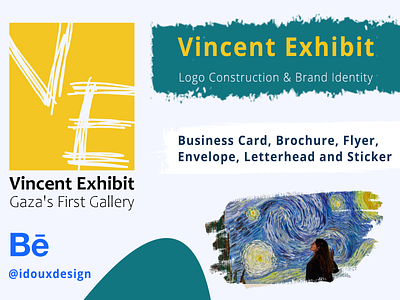 Vincent Exhibit Brand Identity branding brochure design businesscard envelop flyer letterhead logo sticker visual identity