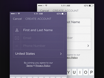 Communication app email ios login mobile phone signup ui ux