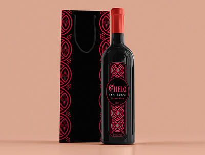 Wine label and bag design art direction bag graphicdesign labeldesign ornaments packaging design wine label