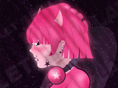 PLAYER anime anime girl anime style artwork character character design digital digital illustration girl girl character girl illustration graphic design illustration illustration design pink purple