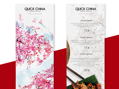 Illustration Menu Design for Asian Food Restaurant branding brochure design design illustration social media