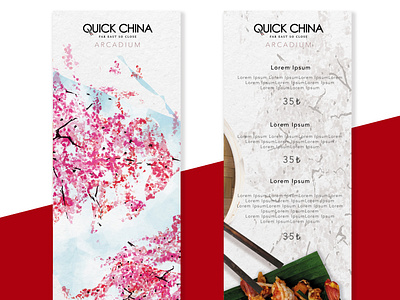 Illustration Menu Design for Asian Food Restaurant