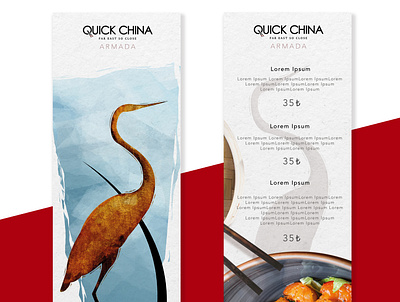 Illustration Menu Design for Asian Food Restaurant branding design illustration social media