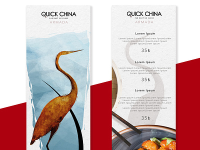 Illustration Menu Design for Asian Food Restaurant