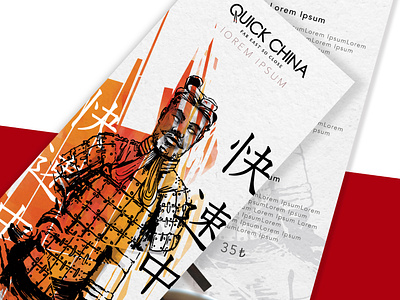 Illustration Menu Design for Asian Food Restaurant