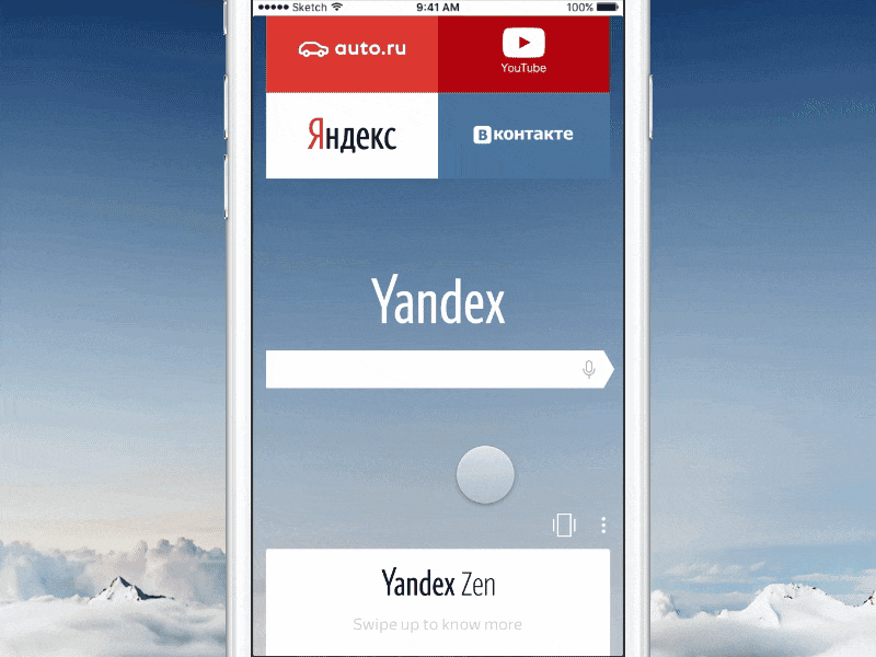 Yandex Zen Onboarding animation application browser framer framerjs ios mobile ui onboarding ui yandex