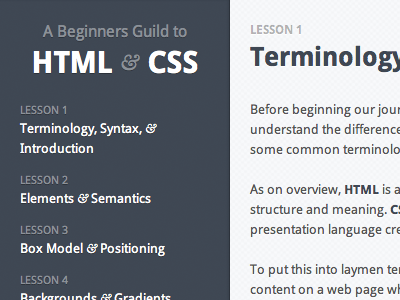 Code Academy Class Intro css html lessons