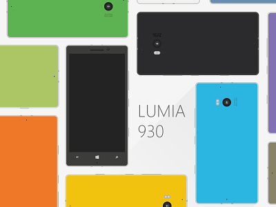 flat lumia 930 930 color design flat illustrator lumia minimal modern ui ux vector windowsphone