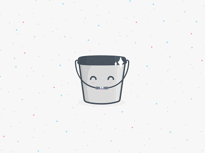 Bucket bucket flat fun illustration illustrator minimal simple smile