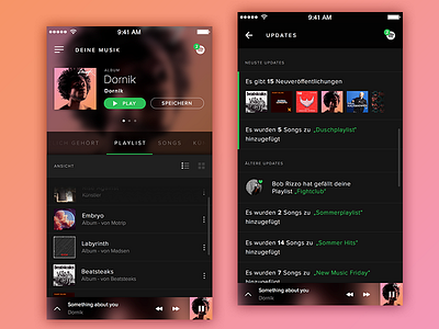 Spotify Now Playing Redesigned by George B on Dribbble