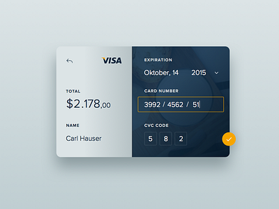 Day 2 - Credit Card Checkout bank checkout credit dailyui design ui ux visa