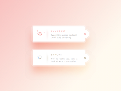 Day 11 - Flash Message clean dailyui gradient message ui ux wifi