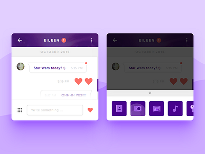 Day 13 - Direct Messaging chat dailyui heart love message ui ux