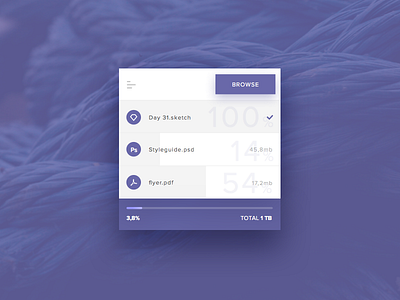 Day 31 - File Upload dailyui file purple ui upload ux