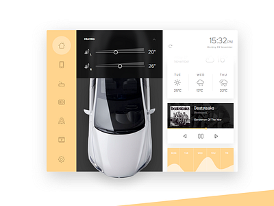 Day 34 - Car Interface car dailyui experimental feed interface tesla ui ux