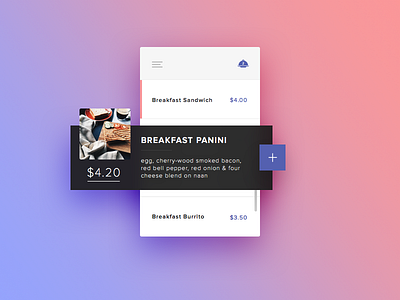 Day 43 - Food/Drink Menu dailyui drink food menu ui ux