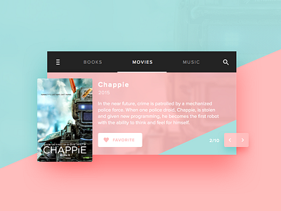 Day 44 - Favorites books chappie dailyui favorites movie music ui ux