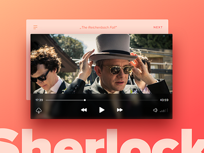 Day 57 - Video Player dailyui movie player sherlock ui ux video