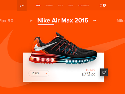 Day 58 - Shopping Cart cart dailyui nike shoe shop ui ux