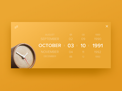 Day 80 - Date Picker dailyui date picker ui ux yellow