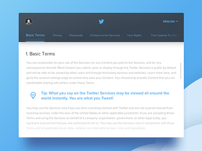 Day 89 - Terms of Service dailyui service terms twitter ui ux