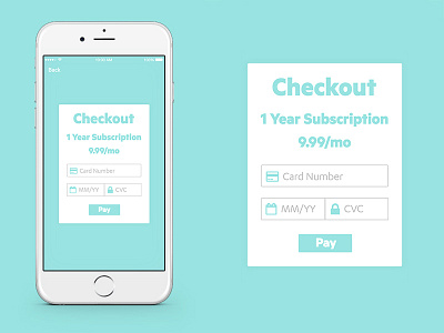 Daily UI #002 - Credit Card Checkout