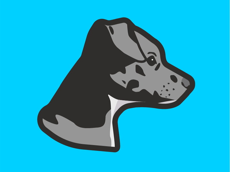 Figgy dog illustration pupper thick lines vector ziggy stardust