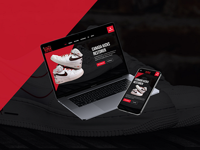 Kicks Restorer Website design ui ux web design