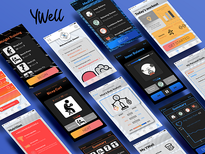 YWell design mockup ui