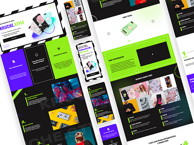 Kruche.Style design digital landing page ui vector web