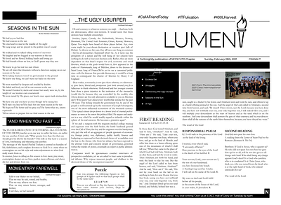 Lumen 4th year Publication editorial design news newsletter