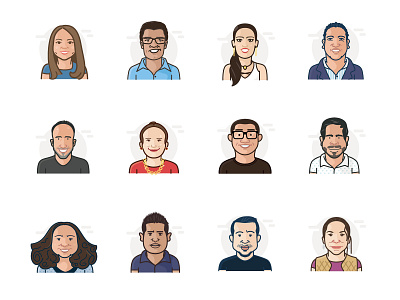 People avatar characters icon illustration vector