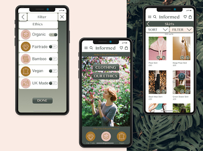 An ethical platform for many sustainable fashion brands clothing design ethical fashion home page product listing sustainable typography ui ux ux design web design