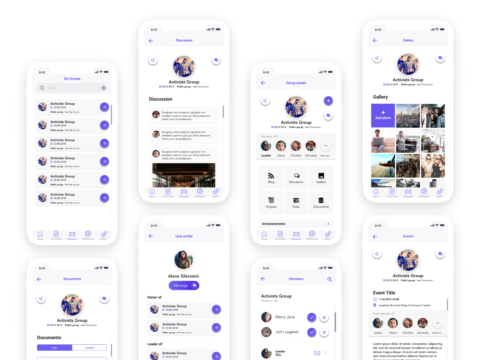 Groups App by Nethero™ on Dribbble
