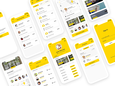 KlikFix® App (yellow mode) android app design interaction interaction design interface ios marketplace mobile app product design ui ux