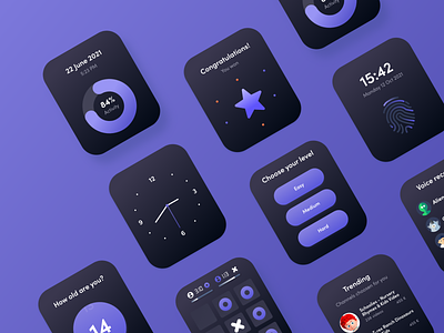 iwatch game activity app design game graphic design interaction interaction design interface iwatch level mobile mobile app product design smartwatch tic tac toe ui ux watch watches winner