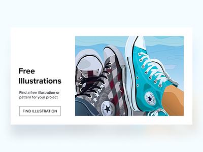 Stock Illustrations Landing Page Concept